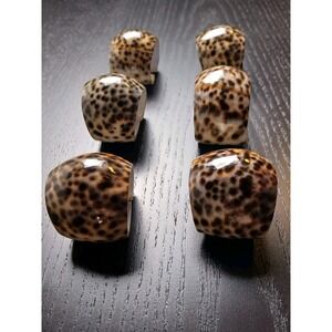 Sea Shell Napkin Rings Set Of 6 -Real Seashells #1530